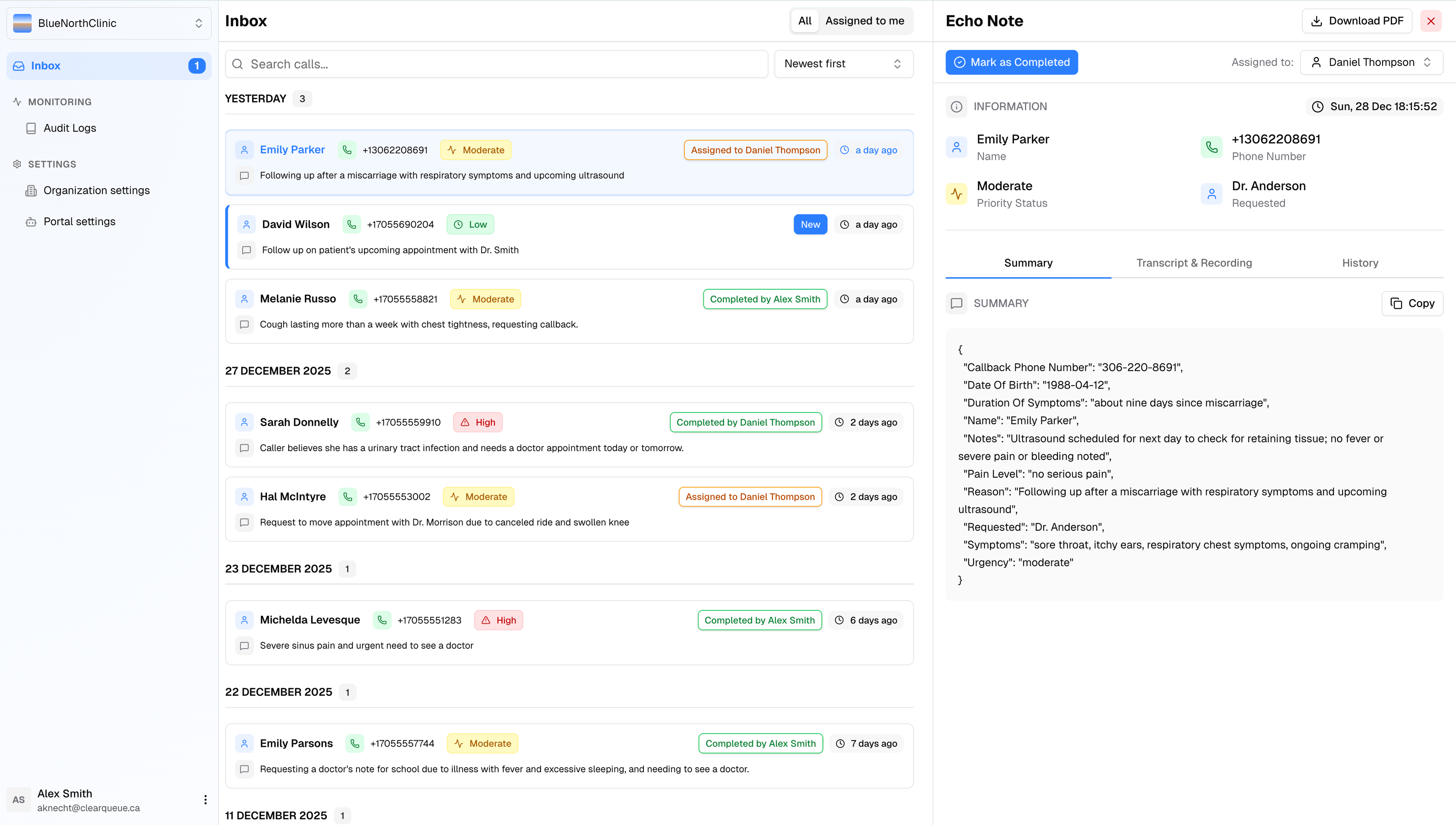 ClearQueue dashboard